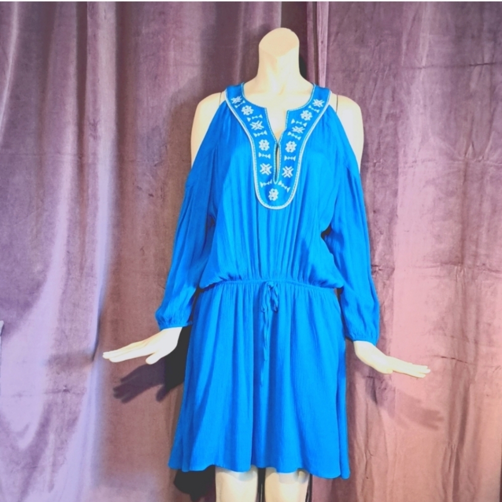 Caribbean Blue Aztec Dress 👗